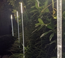 tuinverlichting moderne tuin met spa